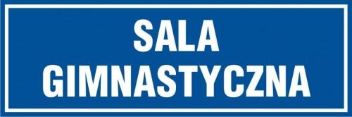 Tabliczka na drzwi - Sala gimnastyczna